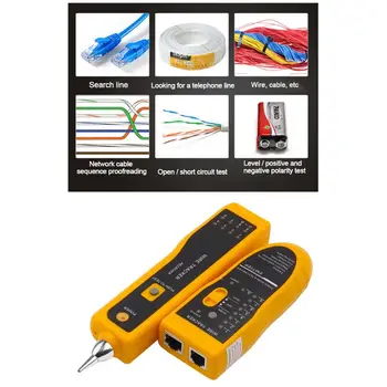 Тестер кабеля локальной сети Cat5 Cat6 RJ11 RJ45 Utp Stp Детектор Линейный Локатор Трекер Набор инструментов для диагностики телефона
