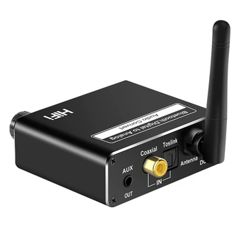 Усилитель-декодер Bluetooth 5.0 Цифро-аналоговый аудио Преобразователь DAC сигнала Spdif по оптоволокну в 3,5 мм 3.5 AUX