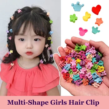 Цветная маленькая заколка для волос, Корейская мода, мини-заколки для волос, корона, цветок, сердце, многоформная заколка для волос для девочек, детские аксессуары для волос