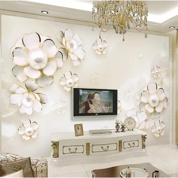 обои на заказ beibehang 3D фотообои красивые роскошные европейские стереофонические цветы фон для телевизора в свадебном зале обои фреска